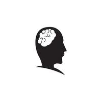 conception de modèle d'illustration vectorielle logo cerveau vecteur