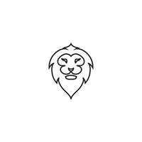 modèle de conception d'illustration vectorielle logo lion vecteur