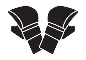 deux gants d'arts martiaux mixtes plats pour les applications ou le site Web vecteur