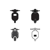 modèle de conception d'illustration vectorielle de logo de scooter. vecteur