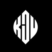 création de logo de lettre de cercle kjv avec forme de cercle et d'ellipse. lettres d'ellipse kjv avec style typographique. les trois initiales forment un logo circulaire. kjv cercle emblème abstrait monogramme lettre marque vecteur. vecteur