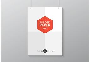 Vecteur d'affiche en papier plié gratuit