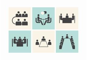 Gratuit Business Meeting Tables Vector Icons