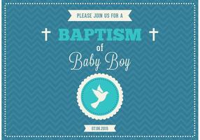 Invitation gratuite de vecteur de baptême de bébé