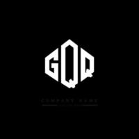 création de logo de lettre gqq avec forme de polygone. création de logo en forme de polygone et de cube gqq. modèle de logo vectoriel gqq hexagone couleurs blanches et noires. monogramme gqq, logo d'entreprise et immobilier.