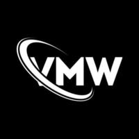 logo vmw. lettre vmw. création de logo de lettre vmw. initiales logo vmw liées avec un cercle et un logo monogramme majuscule. typographie vmw pour la technologie, les affaires et la marque immobilière. vecteur
