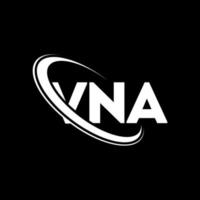 logo vna. vna lettre. création de logo de lettre vna. initiales vna logo lié avec cercle et logo monogramme majuscule. typographie vna pour la technologie, les affaires et la marque immobilière. vecteur