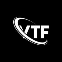 logo VTF. lettre VTF. création de logo de lettre vtf. initiales logo vtf lié avec cercle et logo monogramme majuscule. typographie vtf pour la technologie, les affaires et la marque immobilière. vecteur