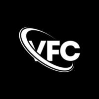 logo VFC. lettre VFC. création de logo de lettre vfc. initiales logo vfc liées avec un cercle et un logo monogramme majuscule. typographie vfc pour la technologie, les affaires et la marque immobilière. vecteur