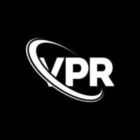 logo vpr. lettre vpr. création de logo de lettre vpr. initiales logo vpr liées avec un cercle et un logo monogramme majuscule. typographie vpr pour la technologie, les affaires et la marque immobilière. vecteur