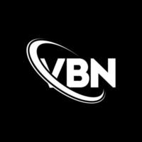 logo vbn. lettre vbn. création de logo de lettre vbn. initiales logo vbn liées avec un cercle et un logo monogramme majuscule. typographie vbn pour la technologie, les affaires et la marque immobilière. vecteur