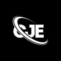 logo cje. cje lettre. création de logo de lettre cje. initiales cje logo lié avec cercle et logo monogramme majuscule. typographie cje pour la marque technologique, commerciale et immobilière. vecteur