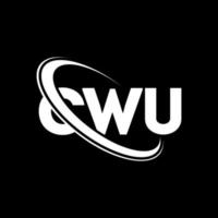 logo cwu. lettre cwu. création de logo de lettre cwu. initiales logo cwu liées avec un cercle et un logo monogramme majuscule. typographie cwu pour la technologie, les affaires et la marque immobilière. vecteur