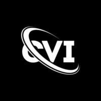 logo cvi. lettre cvi. création de logo de lettre cvi. initiales logo cvi liées avec un cercle et un logo monogramme majuscule. typographie cvi pour la marque technologique, commerciale et immobilière. vecteur