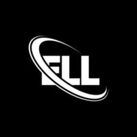 ell logo. ell lettre. création de logo de lettre ell. initiales ell logo lié avec cercle et logo monogramme majuscule. ell typographie pour la technologie, les affaires et la marque immobilière. vecteur
