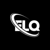 logo elq. lettre elq. création de logo de lettre elq. initiales logo elq liées avec un cercle et un logo monogramme majuscule. typographie elq pour la technologie, les affaires et la marque immobilière. vecteur
