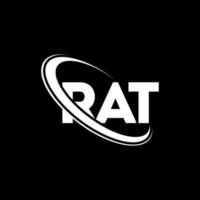 logo rat. lettre de rat. création de logo de lettre de rat. initiales logo rat lié avec cercle et logo monogramme majuscule. typographie de rat pour la technologie, les affaires et la marque immobilière. vecteur