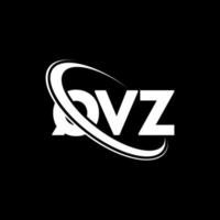 logo qvz. lettre qvz. création de logo de lettre qvz. initiales logo qvz liées avec un cercle et un logo monogramme majuscule. typographie qvz pour la technologie, les affaires et la marque immobilière. vecteur