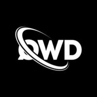 logo QWD. qwd lettre. création de logo de lettre qwd. initiales logo qwd liées avec un cercle et un logo monogramme majuscule. typographie qwd pour la technologie, les affaires et la marque immobilière. vecteur