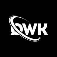 logo qwk. lettre qwk. création de logo de lettre qwk. initiales logo qwk liées avec un cercle et un logo monogramme majuscule. typographie qwk pour la technologie, les affaires et la marque immobilière. vecteur