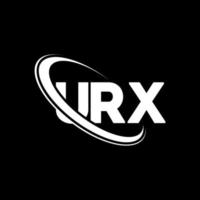 logo Urx. lettre d'urx. création de logo de lettre urx. initiales logo urx liées avec un cercle et un logo monogramme majuscule. typographie urx pour la technologie, les affaires et la marque immobilière. vecteur