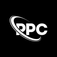 logo ppc. lettre ppc. création de logo de lettre ppc. initiales logo ppc liées par un cercle et un logo monogramme majuscule. typographie ppc pour la technologie, les affaires et la marque immobilière. vecteur