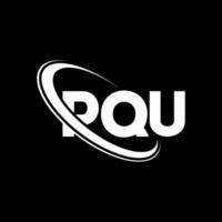 pq logo. pqu lettre. création de logo de lettre pqu. initiales pqu logo liées avec un cercle et un logo monogramme majuscule. typographie pqu pour la technologie, les affaires et la marque immobilière. vecteur