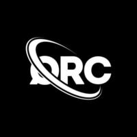 logo QRC. lettre qcr. création de logo de lettre qrc. initiales logo qrc lié avec cercle et logo monogramme majuscule. typographie qrc pour la marque technologique, commerciale et immobilière. vecteur