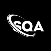 logo sqa. lettre sqa. création de logo de lettre sqa. initiales logo sqa liées avec un cercle et un logo monogramme majuscule. typographie sqa pour la marque technologique, commerciale et immobilière. vecteur