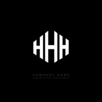 création de logo de lettre hhh avec forme de polygone. hhh création de logo en forme de polygone et de cube. modèle de logo vectoriel hhh hexagone couleurs blanches et noires. monogramme hhh, logo d'entreprise et immobilier.