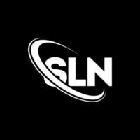 logo sln. lettre sln. création de logo de lettre sln. initiales logo sln liées avec un cercle et un logo monogramme majuscule. typographie sln pour la technologie, les affaires et la marque immobilière. vecteur