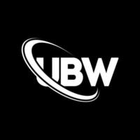 logo UBW. lettre ubw. création de logo de lettre ubw. initiales logo ubw liées avec un cercle et un logo monogramme majuscule. typographie ubw pour la technologie, les affaires et la marque immobilière. vecteur