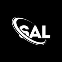 logo sal. lettre sal. création de logo de lettre sal. initiales logo sal liées avec un cercle et un logo monogramme majuscule. typographie sal pour la technologie, les affaires et la marque immobilière. vecteur