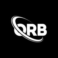 logo orbe. lettre orbe. création de logo de lettre orbe. initiales orb logo lié avec cercle et logo monogramme majuscule. typographie orb pour la technologie, les affaires et la marque immobilière. vecteur