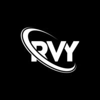 logo rvy. lettre de rvy. création de logo de lettre rvy. initiales logo rvy liées avec un cercle et un logo monogramme majuscule. typographie rvy pour la technologie, les affaires et la marque immobilière. vecteur