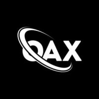 logo oax. lettre de coax. création de logo de lettre oax. initiales logo oax liées avec un cercle et un logo monogramme majuscule. typographie oax pour la technologie, les affaires et la marque immobilière. vecteur