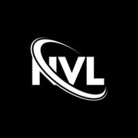 logo nvl. lettre nvl. création de logo de lettre nvl. initiales logo nvl liées avec un cercle et un logo monogramme majuscule. typographie nvl pour la technologie, les affaires et la marque immobilière. vecteur