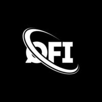 logo qfi. lettre qfi. création de logo de lettre qfi. initiales logo qfi liées avec un cercle et un logo monogramme majuscule. typographie qfi pour la technologie, les affaires et la marque immobilière. vecteur