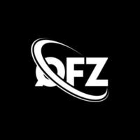 logo qfz. lettre qfz. création de logo de lettre qfz. initiales logo qfz liées avec un cercle et un logo monogramme majuscule. typographie qfz pour la technologie, les affaires et la marque immobilière. vecteur