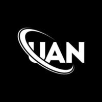 uan logo. uan lettre. création de logo de lettre uan. initiales logo uan liées avec un cercle et un logo monogramme majuscule. uan typographie pour la technologie, les affaires et la marque immobilière. vecteur