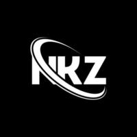 logo nkz. lettre nkz. création de logo de lettre nkz. initiales logo nkz liées avec un cercle et un logo monogramme majuscule. typographie nkz pour la technologie, les affaires et la marque immobilière. vecteur