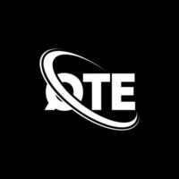 qte logo. qte lettre. création de logo de lettre qte. initiales qte logo liées avec un cercle et un logo monogramme majuscule. typographie qte pour la marque technologique, commerciale et immobilière. vecteur