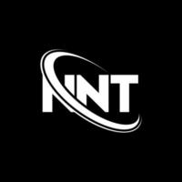 nnt logo. nnt lettre. création de logo de lettre nnt. initiales nnt logo lié avec cercle et logo monogramme majuscule. typographie nnt pour la technologie, les affaires et la marque immobilière. vecteur