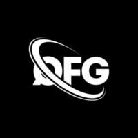 logo qfg. qfg lettre. création de logo de lettre qfg. initiales logo qfg liées avec un cercle et un logo monogramme majuscule. typographie qfg pour la marque technologique, commerciale et immobilière. vecteur