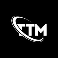 logo ttm. lettre ttm. création de logo de lettre ttm. initiales logo ttm liées par un cercle et un logo monogramme majuscule. typographie ttm pour la technologie, les affaires et la marque immobilière. vecteur
