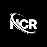 logo ncr. lettre ncr. création de logo de lettre ncr. initiales logo ncr liées avec un cercle et un logo monogramme majuscule. typographie ncr pour la technologie, les affaires et la marque immobilière. vecteur