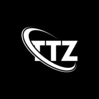 logo ttz. lettre ttz. création de logo de lettre ttz. initiales logo ttz liées avec un cercle et un logo monogramme majuscule. typographie ttz pour la technologie, les affaires et la marque immobilière. vecteur