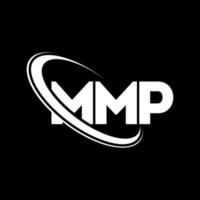 logo mmp. lettre mmp. création de logo de lettre mmp. initiales logo mmp liées par un cercle et un logo monogramme majuscule. typographie mmp pour la technologie, les affaires et la marque immobilière. vecteur