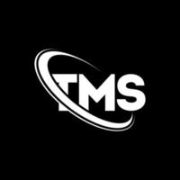 logo tms. lettre tms. création de logo de lettre tms. initiales logo tms liées avec un cercle et un logo monogramme majuscule. typographie tms pour la technologie, les affaires et la marque immobilière. vecteur