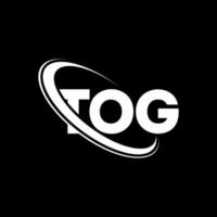 logo tog. lettre tog. création de logo de lettre tog. initiales logo tog liées avec un cercle et un logo monogramme majuscule. tog typographie pour la technologie, les affaires et la marque immobilière. vecteur